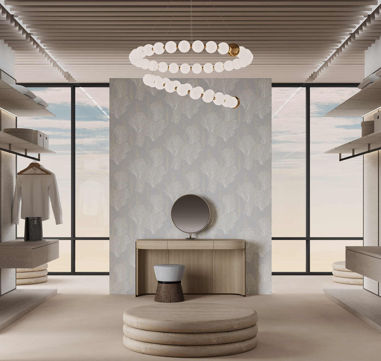 Обои Luna Круиз Подводный лес CRZ5 001 10,05×1 фото в интерьере